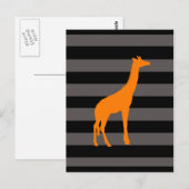 giraffe postkarte (Vorne/Hinten)