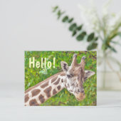 Giraffe Postkarte (Stehend Vorderseite)