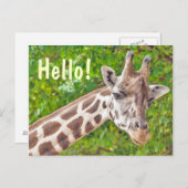 Giraffe Postkarte (Vorne/Hinten)