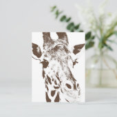 Giraffe Postkarte (Stehend Vorderseite)