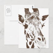 Giraffe Postkarte (Vorne/Hinten)