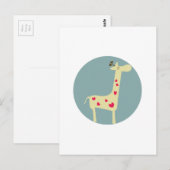 Giraffe Postkarte (Vorne/Hinten)