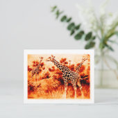 Giraffe Postkarte (Stehend Vorderseite)