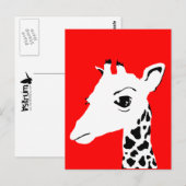 Giraffe Postkarte (Vorne/Hinten)