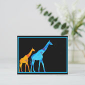 Giraffe Postkarte (Stehend Vorderseite)