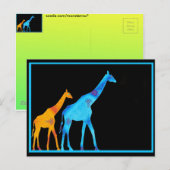 Giraffe Postkarte (Vorne/Hinten)