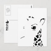 Giraffe Postkarte (Vorne/Hinten)