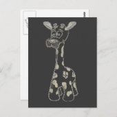Giraffe Postkarte (Vorne/Hinten)