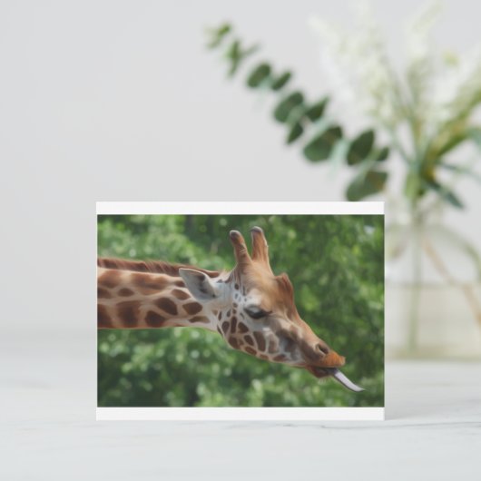 Giraffe Postkarte (Stehend Vorderseite)