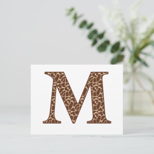 Giraffe Postkarte (Stehend Vorderseite)