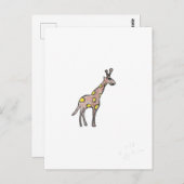 Giraffe Postkarte (Vorne/Hinten)