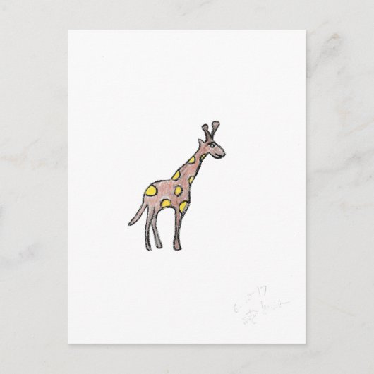 Giraffe Postkarte (Vorderseite)