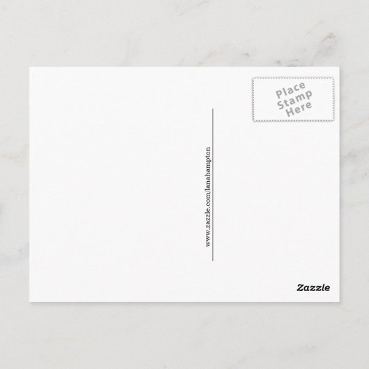 Giraffe Postkarte / Hallo da! (Rückseite)