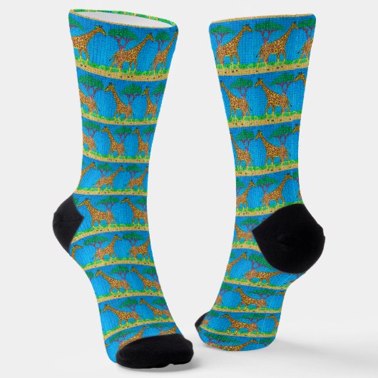 Giraffe - Premium Socken (Gewinkelt)