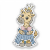 Giraffe Princess Aufkleber (Vorderseite)