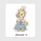 Giraffe Princess Aufkleber (Blatt)