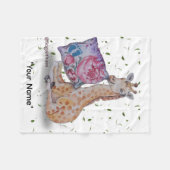 Giraffe Print Baby Fleece Blanket (Vorderseite (Horizontal))