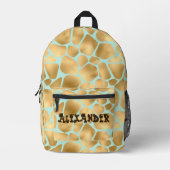 Giraffe Print Bedruckter Rucksack (Vorderseite)