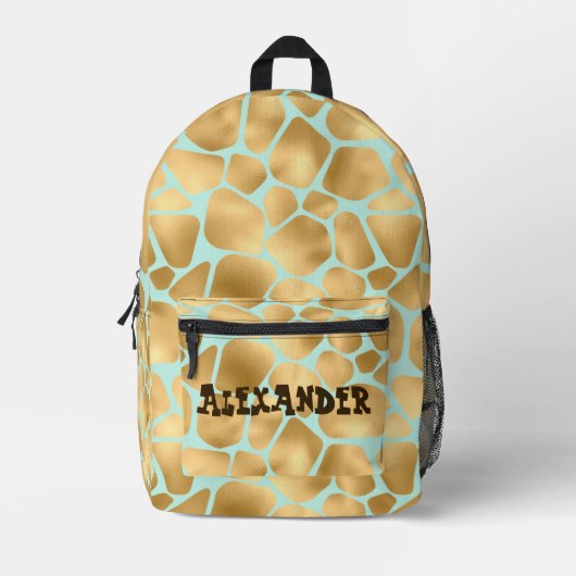 Giraffe Print Bedruckter Rucksack (Vorderseite)