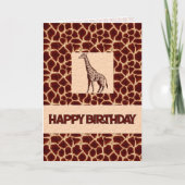 Giraffe Print Birthday Deluxe Karte (Vorderseite)