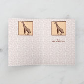 Giraffe Print Birthday Deluxe Karte (Innenseite)