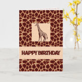 Giraffe Print Birthday Deluxe Karte (Gelbe Blume)