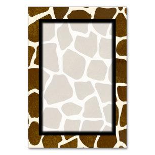 Giraffe Print Blank Tischnummer Tablecard