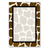 Giraffe Print Blank Tischnummer Tablecard (Rückseite)