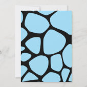 Giraffe Print, Blue Giraffe, Jungle, Sweet 16 Einladung (Rückseite)