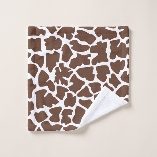 Giraffe Print, Braune Giraffe, Tierdruck, Jungle Badhandtuch Set (Waschlappen)
