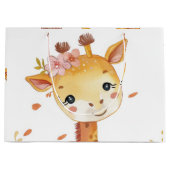 "Giraffe Print Decorative Gift Bag" Große Geschenktüte (Vorderseite)