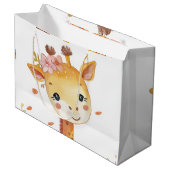 "Giraffe Print Decorative Gift Bag" Große Geschenktüte (Vorderseite Schrägansicht)