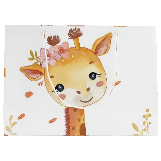 "Giraffe Print Decorative Gift Bag" Große Geschenktüte (Rückseite)