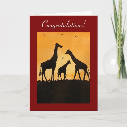 Giraffe Print Gratulation Grußkarte Einladung (Vorderseite)