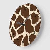 Giraffe Print Große Wanduhr (Winkel)