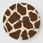 Giraffe Print Große Wanduhr (Vorderseite)