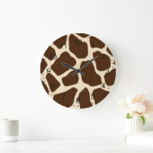 Giraffe Print Große Wanduhr (Zuhause)