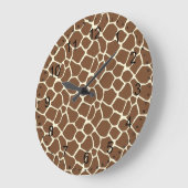 Giraffe Print Große Wanduhr (Winkel)