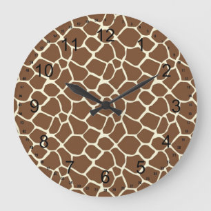 Giraffe Print Große Wanduhr