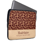 Giraffe Print in Rich Brown und Tan Hues Laptopschutzhülle (Vorne Rechts)
