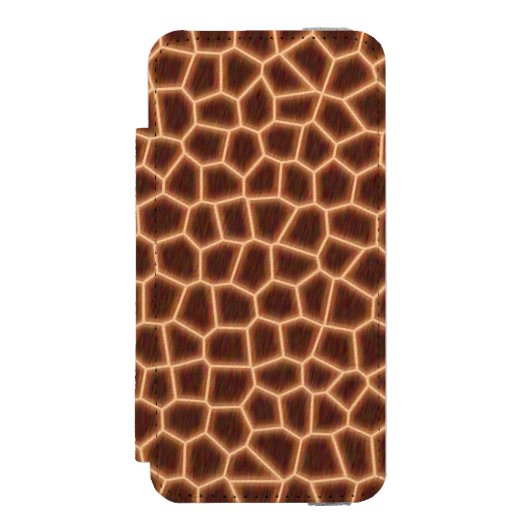 Giraffe Print Incipio iPhone Geldbeutel-Hülle (Folio Vorderseite)
