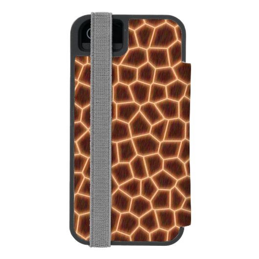 Giraffe Print Incipio iPhone Geldbeutel-Hülle (Folio Rückseite)