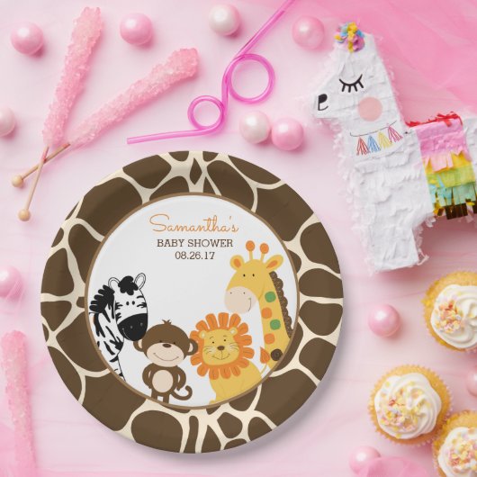 Giraffe Print Jungle Safari Tiere Papierplatte Pappteller (Party)
