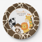 Giraffe Print Jungle Safari Tiere Papierplatte Pappteller (Vorderseite)