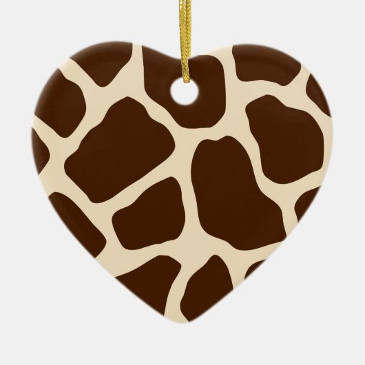 Giraffe Print Keramik Ornament (Vorne)