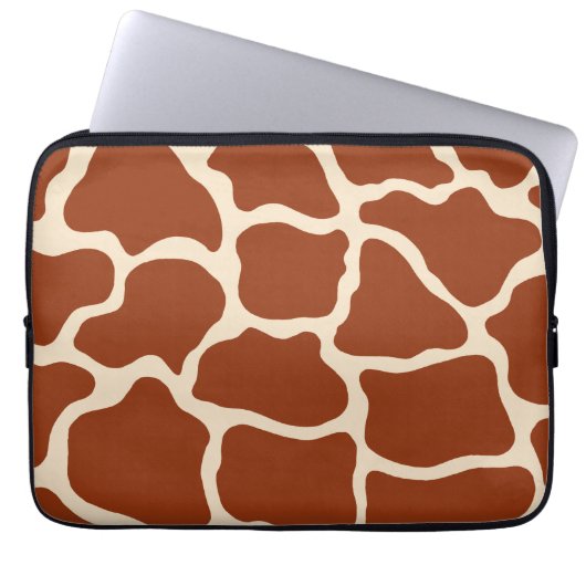 Giraffe Print Laptop Sleeve (Vorderseite)