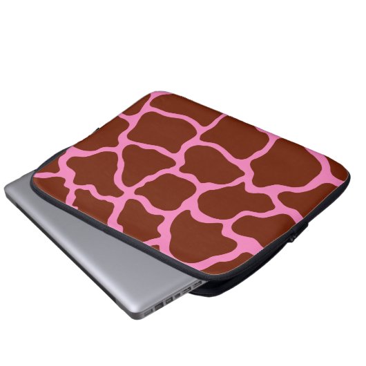 Giraffe Print Laptop Sleeve (Vorne Knopf)