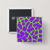 Giraffe Print Mint Amethyst Button (Vorne & Hinten)