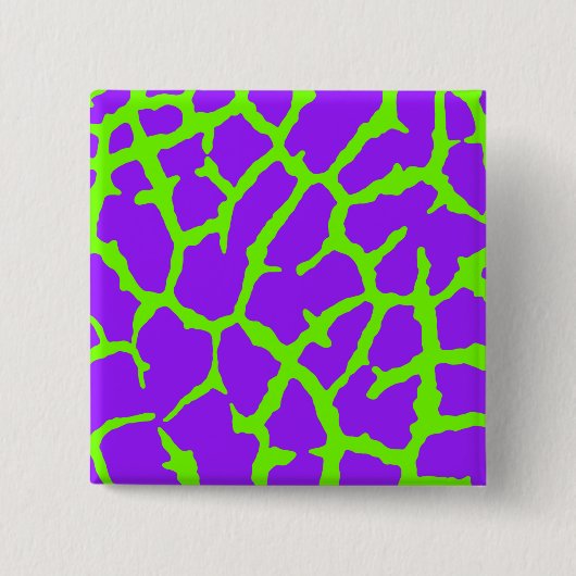 Giraffe Print Mint Amethyst Button (Vorderseite)