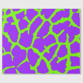 Giraffe Print Mint Amethyst Geschenkpapier (Flach)